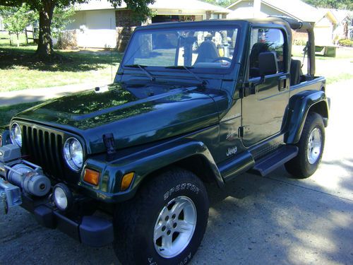 1999 jeep tj wrangler sahara 112k miles 4.0l 5 speed a/c winch no reserve