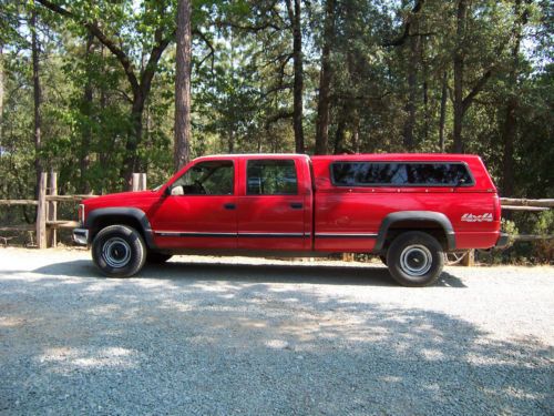 1998 chevrolet 3500 1ton 4x4 crew cab pick-up truck **no reserve**