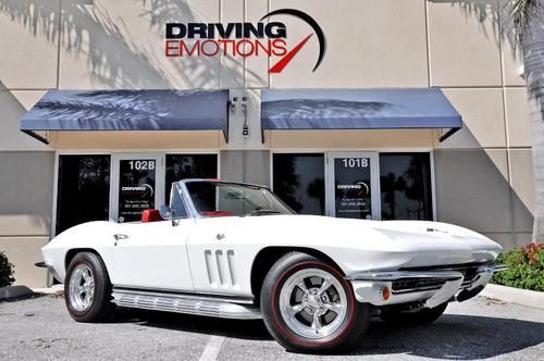 1966 chevy corvette convertible! white/red! rare color!