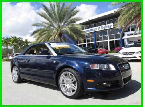 09 moro blue a-4 2.0t s-line special edition turbo 2l i4 convertible *low miles