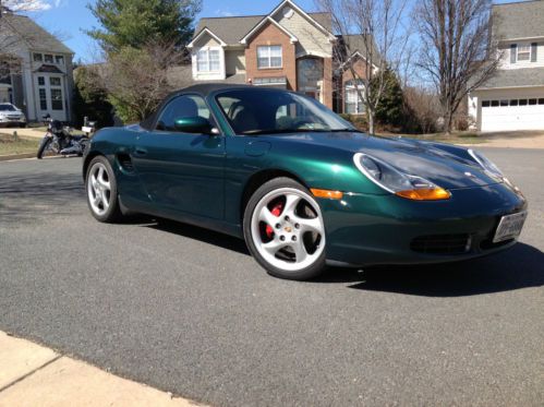 2001 porsche boxster s conv 250hp in-line 6 roadster teal/tan interior/airbags