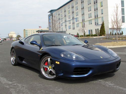 2000 ferrari 360 modena tour de france blue tubi f1 daytona seats recent service