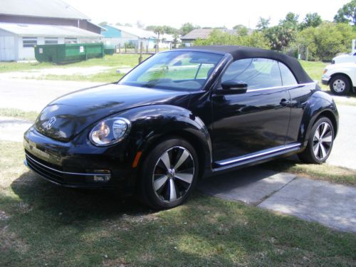 2013 vw beetle convertible black/black 4cyl turbo
