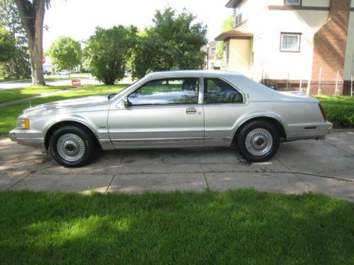 1988 lincoln mark vii, silver with blue leather, bill blass edition