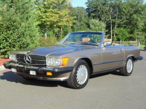 1988 mercedes benz 560 sl rare desert taupe palomino low mileage  must see !!!