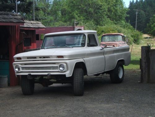 1965 chevy 3/4 ton 4x4 pickup, chevrolet, 454, 4 speed manual transmission