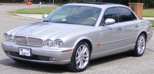 Silver 2004 jaguar xjr supercharged 4.2l v8 dove leather loaded with everything