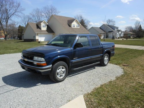 2002 chevrolet s10 zr5 crew cab pickup 4-door 4.3l v6 super clean !! 1-owner !!