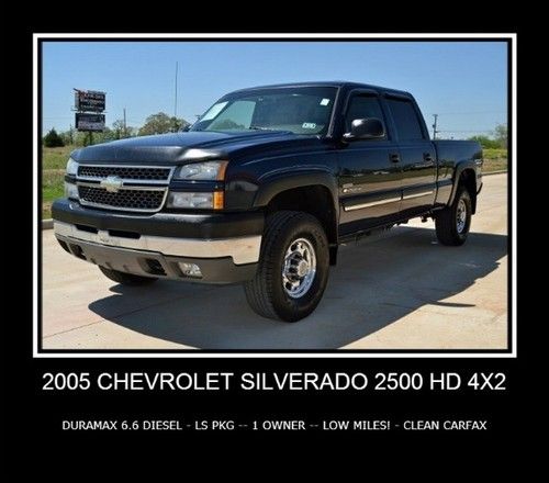 1 owner duramax diesel 4x2 -- ls pkg -- low miles -- clean carfax -- extra nice!