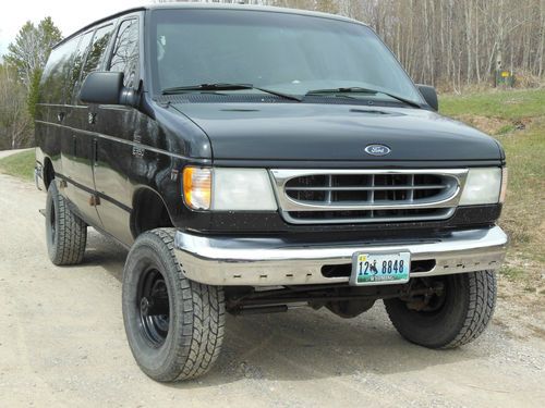 Quigley 2002 4x4 ford e350 superduty van rare 7.3  powerstroke diesel auto black