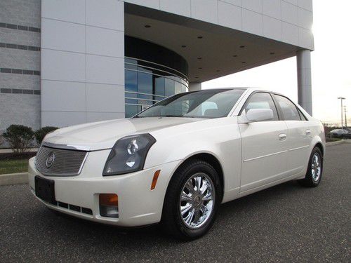2004 cadillac cts pearl white 1 owner chrome wheels stunning