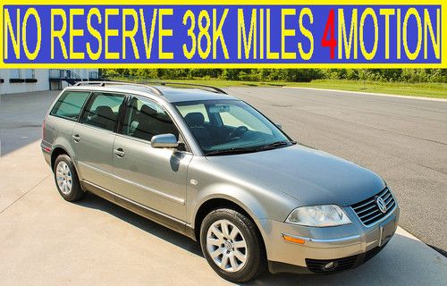 No reserve 38k miles 1 owner 4motion wagon leather sunroof 03 04 05 jetta audi