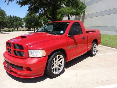 2004 dodge ram srt-10 srt-10 red v-10 8.3l engine manual transmission