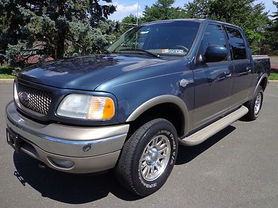 2002 f-150 king ranch supercrew loaded leather dvd clean carfax no reserve