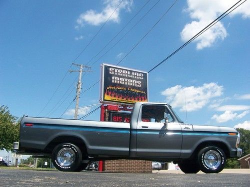 79 ford f100 custom built 302 4 speed 69,186 miles sweet paint chrome baby moons