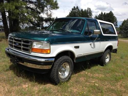 1996 ford bronco xlt 4x4 5.8 liter automatic no rust and original paint