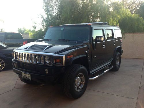 2007 hummer h2 luxury for sale~rare black/black~low miles~like new condition