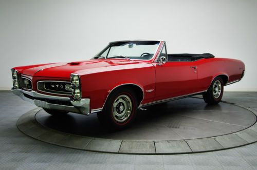 Red 1966 pontiac gto  convertible - full frame off restoration