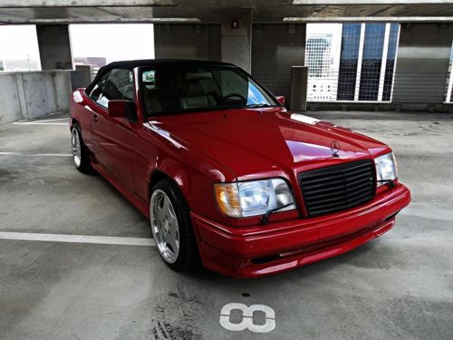 1995 mercedes-benz e320 convertible...amg body and wheels..rare find..unique red