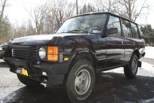 Land rover range rover classic county black tan leather old man emu lift kit