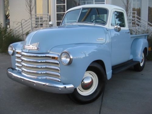 Chevrolet truck 3100, baby blue, amazing restoration