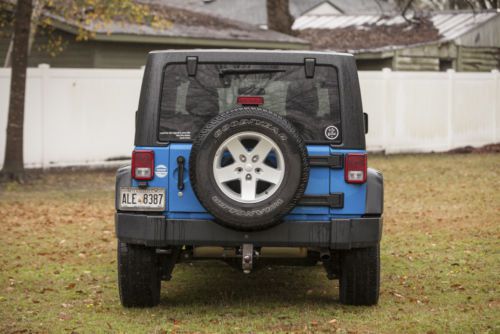 2012 Jeep Wrangler Unlimited Cosmos Blue JKU Auto MOPAR Side Steps Kicker Audio, image 3