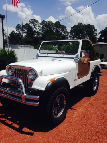 Buy Used 1977 Jeep Cj7 Awesome White Tan Interior In