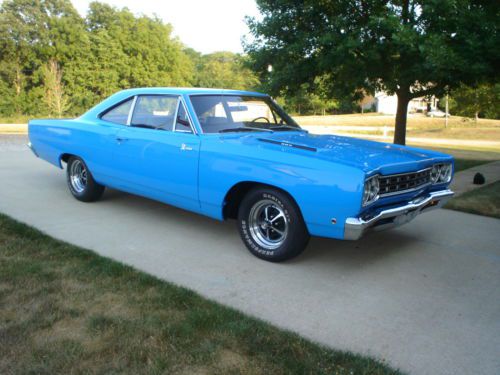 1968 plymouth road runner 999 paint code petty blue 383 auto cruise show exc. 68