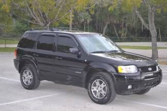 2002 ford escape 4wd 4x4 black with black leather, alloy, new tires no reserve.