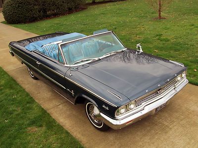1963 ford galaxie 500xl convertible z-code 390 v-8, ac!!! off frame restored!!!!