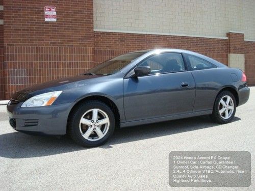 2004 honda accord ex coupe auto sunroof cd alloys side airbags carfax 4 cyl nice