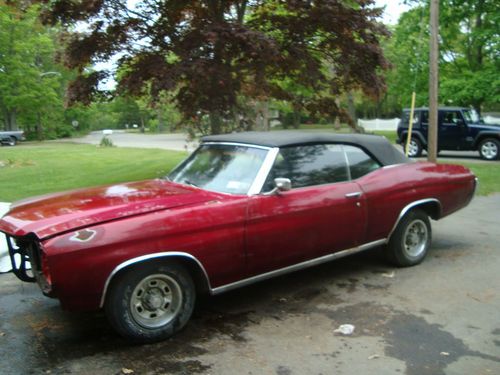1972 chevelle convertible solid 2 owner org car
