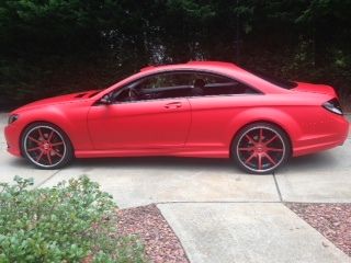 2008 mercedes benz cl550 custom matte red 3m wrapped