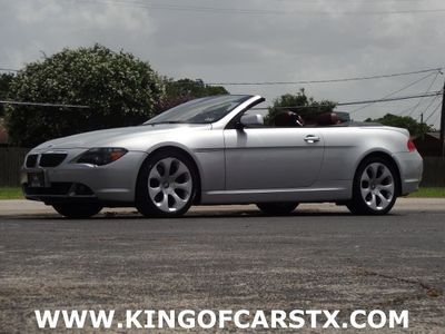 650i convertible black top clean carfax rare maroon leather interior we finance