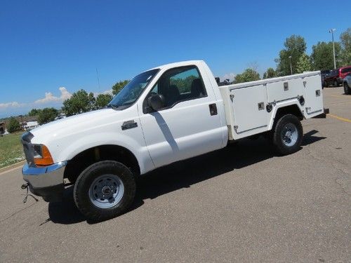 2001 ford f-250 regular cab long bed utility work service body v10 4x4 xl bed