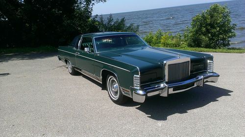 1978 lincoln continental town coupe, triple dark jade, leather, cb, 53k miles
