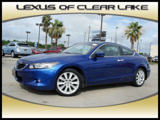 2009 honda accord cpe 2dr v6 auto ex-l navigation  one owner  clean carfax