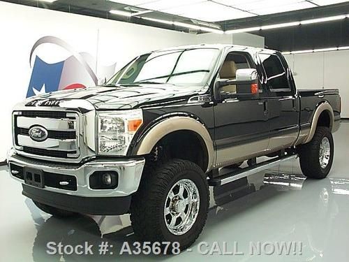 2011 ford f250 lariat crew 4x4 6.2l v8 lifted 20's 38k texas direct auto