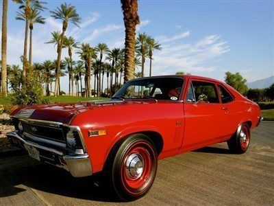 1969 chevrolet nova ss 4 speed rare red on red same owner 20 years no reserve!