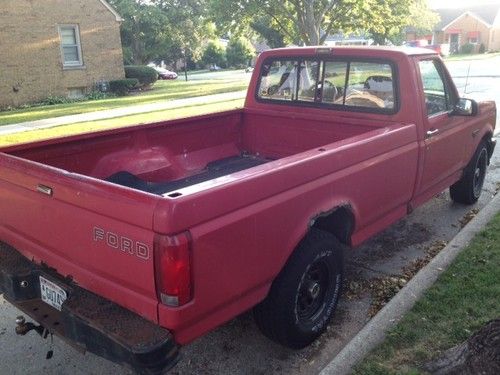Find used Red Ford 92 F150 truck long bed, Manual, cap ... Find used Red Ford 92 F150 truck long bed, Manual, cap ...