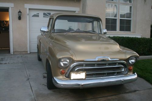 1957 chevy truck chevrolet side step panoramic rear view window 57