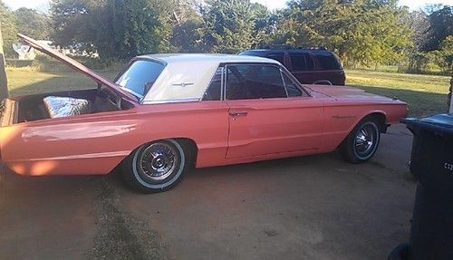 1964 ford t-bird, runs good, 2 door, hardtop, coral (pink), 390, project car