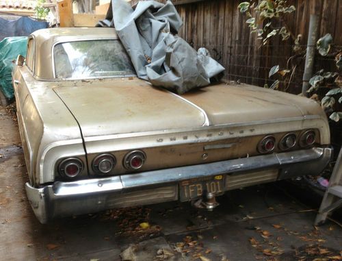 1964 chevy impala 2 door one owner ca barn find