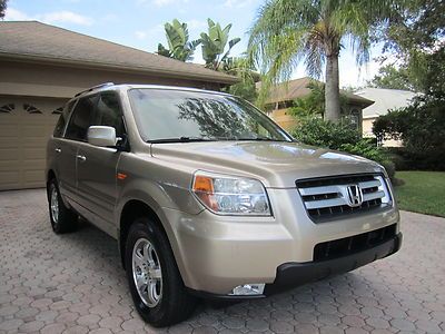 06 honda pilot ex-l 2wd leather 3rd row &amp; htd seats xm 6disc fl owned immaculate