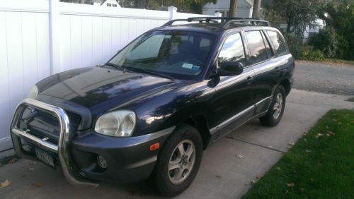 2004 hyundai santa fe gls v-6 awd / blue/  sun roof /  great condition