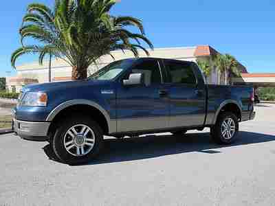 ford cab crew 2005 lariat consol shift 4x4 clean truck nice very center cars 2040