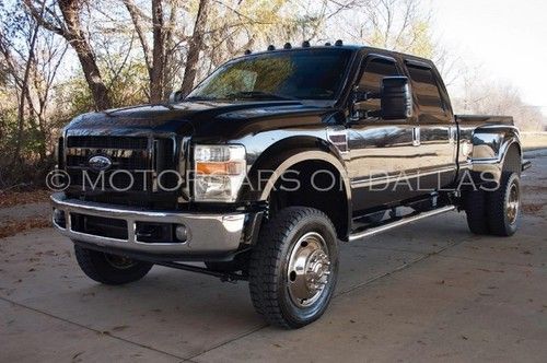 2008 ford f450 drw 4x4 diesel leather heated seats ranch hand bumper lift kit
