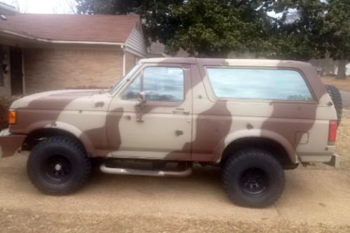 1990 ford bronco eddie bauer 61,428 original miles! custom military paint job!