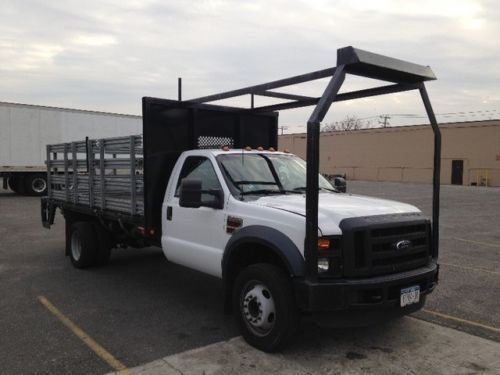 2008 ford f-450 flat stake bed 6.4l diesel 2wd automatic transmission 33k-miles