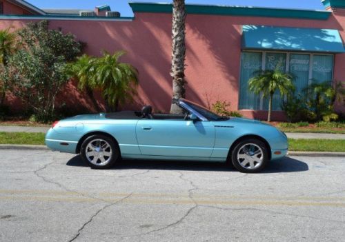 2002 ford thunderbird premium hard top convertible low miles two tone leather
